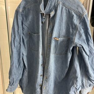 Vintage Carhartt Light Blue Denim Shirt Jacket